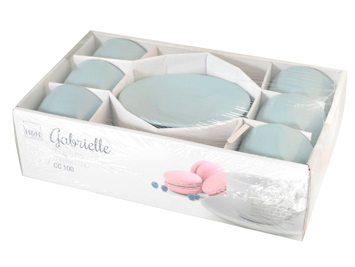 CONFEZIONE DA 6 TAZZE CAFFE' CERAMICA GABRIELLE - H&H