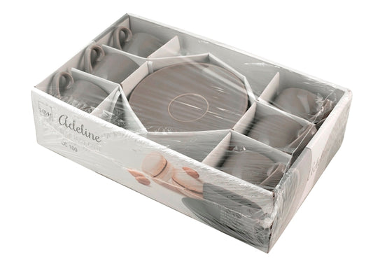 CONFEZIONE DA 6 TAZZE CAFFE' CERAMICA ADELINE - H&H