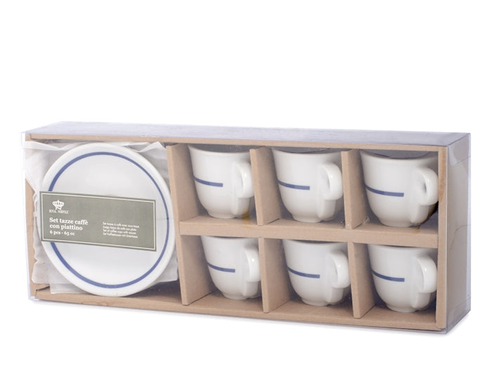 CONFEZIONE DA 6 TAZZE CAFFE' PORCELLANA - ROYAL NORFOLK