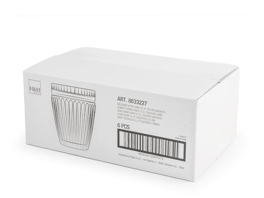 CONFEZIONE DA 6 BICCHIERI VETRO DAISY 27 CL - H&H