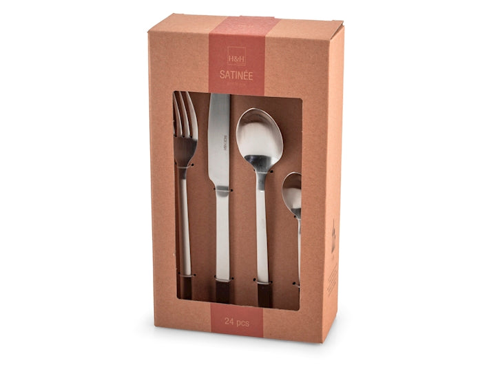 SERVIZIO POSATE 24 PZ INOX SATINEE - H&H