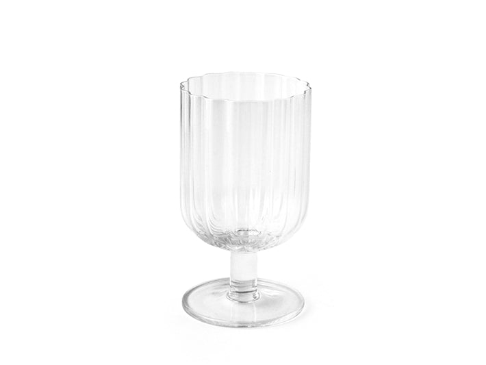 CONFEZIONE DA 6 CALICI VETRO ONDULATO TRASPARENTE 32 CL - H&H