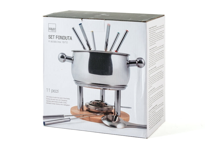 SERVIZIO FONDUTA IN ACCIAIO INOX - H&H