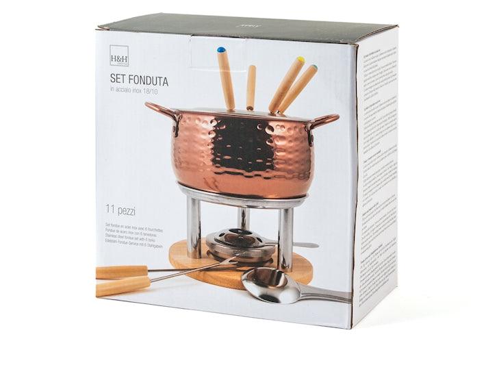 SERVIZIO FONDUTA IN ACCIAIO INOX - H&H