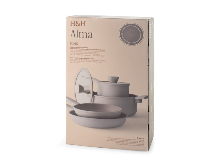 BATTERIA 6 PZ ANTIADERENTE ALMA - H&H