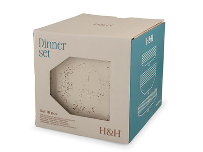 SEVIZIO TAVOLA 18 PZ STONEWARE COUPE PLANET - H&H