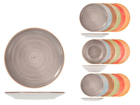 SERVIZIO TAVOLA 18 PZ STONEWARE COUPE OPERA - H&H