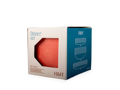 SERVIZIO TAVOLA 18 PZ STONEWARE COUPE OPERA - H&H