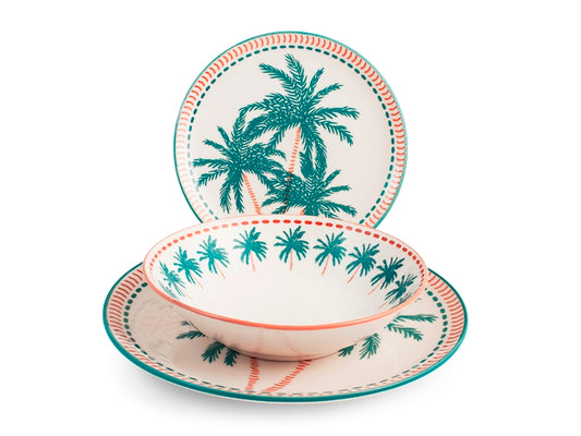 SERVIZIO TAVOLA 18 PZ STONEWARE COUPE HAITI - H&H