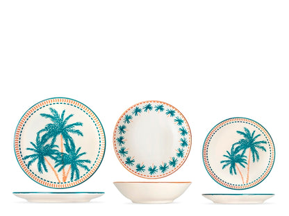 SERVIZIO TAVOLA 18 PZ STONEWARE COUPE HAITI - H&H