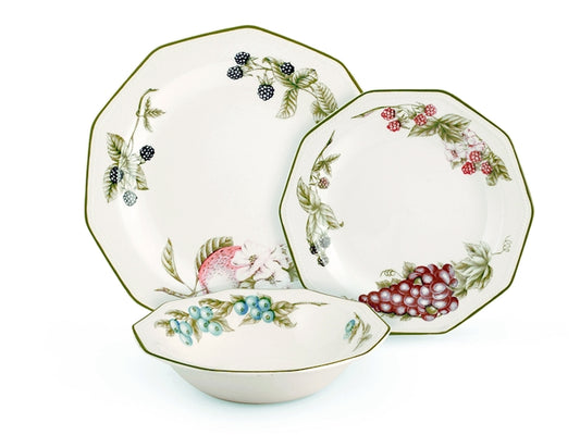 SERVIZIO TAVOLA 18 PZ EARTHENWARE DECORATO - CHURCHILL