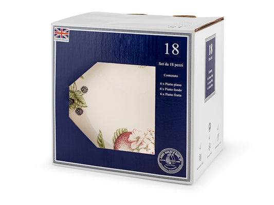 SERVIZIO TAVOLA 18 PZ EARTHENWARE DECORATO - CHURCHILL