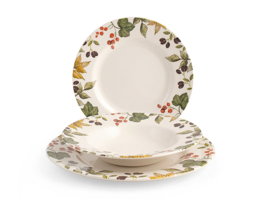 SERVIZIO TAVOLA 18 PZ EARTHENWARE FRUIT OF FOREST - H&H