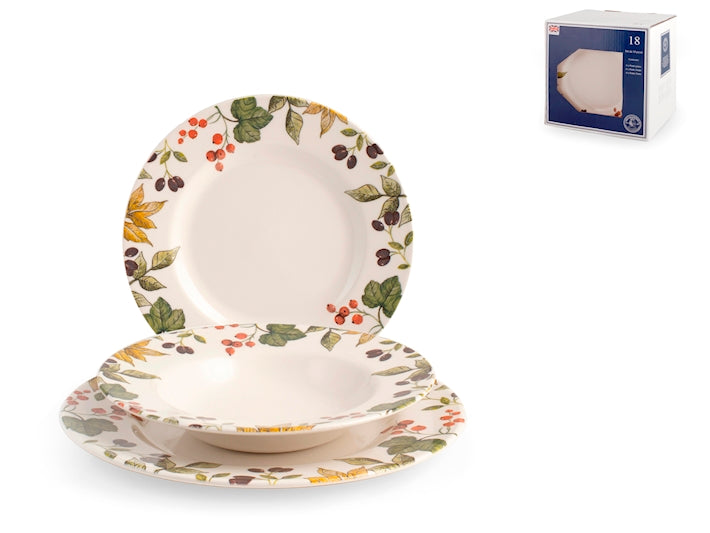 SERVIZIO TAVOLA 18 PZ EARTHENWARE FRUIT OF FOREST - H&H