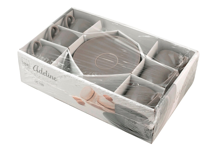 CONFEZIONE DA 6 TAZZE CAFFE' CERAMICA ADELINE - H&H