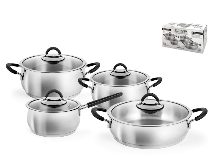 BATTERIA 8 PZ ACCIAIO INOX 18/10 - INOXPRAN