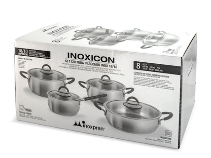 BATTERIA 8 PZ ACCIAIO INOX 18/10 - INOXPRAN