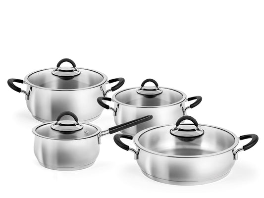 BATTERIA 8 PZ ACCIAIO INOX 18/10 - INOXPRAN