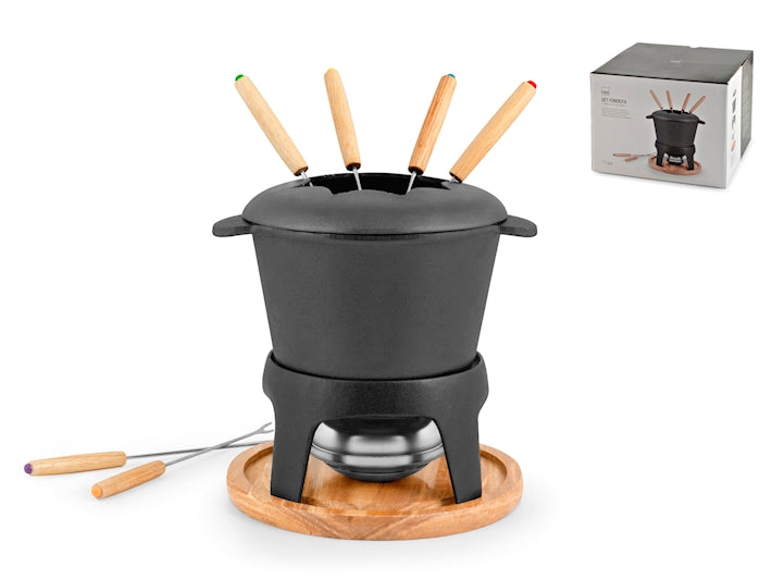 SERVIZIO FONDUTA IN GHISA NERA - H&H