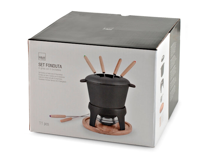 SERVIZIO FONDUTA IN GHISA NERA - H&H