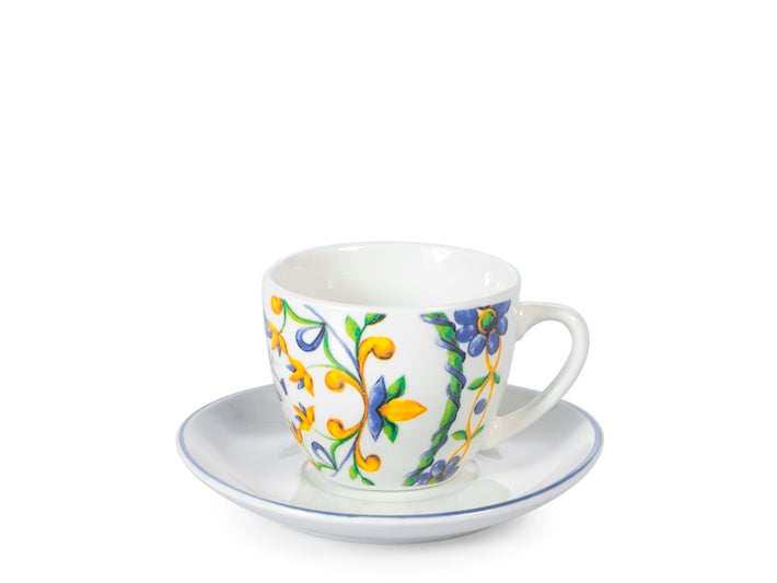 CONFEZIONE DA 6 TAZZE CAFFE' PORCELLANA FAENZA - H&H