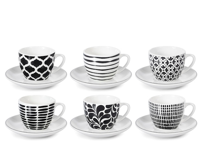 CONFEZIONE DA 6 TAZZE CAFFE' PORCELLANA MIRAGE - H&H