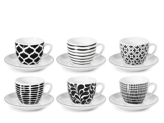 CONFEZIONE DA 6 TAZZE CAFFE' PORCELLANA MIRAGE - H&H