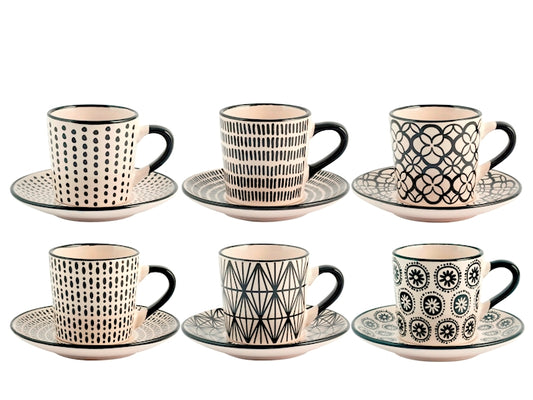 CONFEZIONE DA 6 TAZZE CAFFE' STONEWARE VHERA - H&H