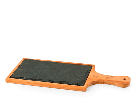 TAGLIERE RETTANGOLARE IN ARDESIA E BAMBU' - H&H