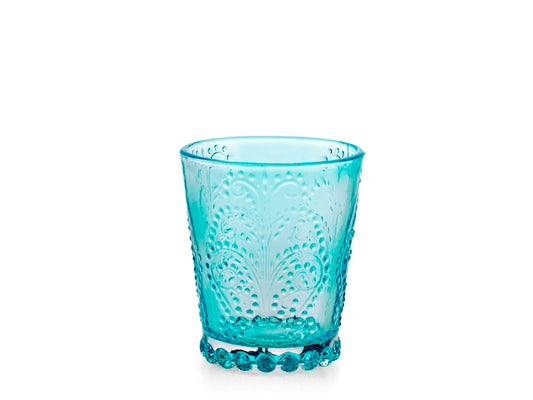 CONFEZIONE DA 6 BICCHIERI VETRO GARDEN AZZURRO 35 CL - H&H