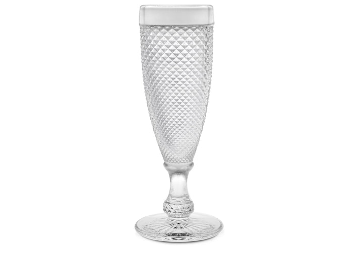 CONFEZIONE DA 6 CALICI VETRO FLUTE DIAMANTATO 16 CL - H&H