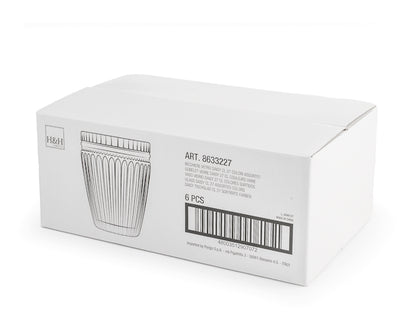 CONFEZIONE DA 6 BICCHIERI VETRO DAISY 27 CL - H&H