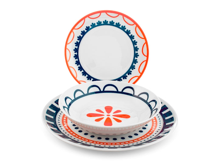 SERVIZIO TAVOLA 18 PZ PORCELLANA ZEPHYRA - H&H