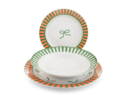 SERVIZIO TAVOLA 18 PZ PORCELLANA ALA CANDY - H&H