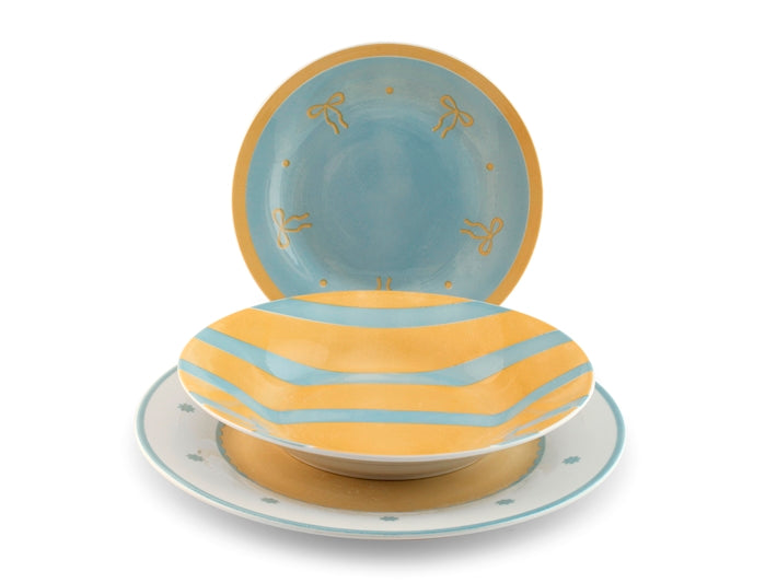 SERVIZIO TAVOLA 18 PZ PORCELLANA ALA DAISY - H&H