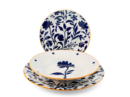 SERVIZIO TAVOLA 18 PZ PORCELLANA ROYAL PETALS - H&H