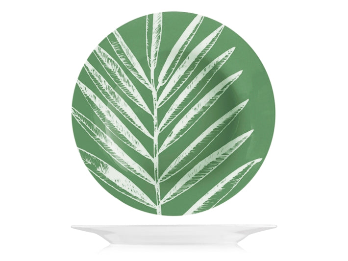 SERVIZIO TAVOLA 18 PZ PORCELLANA MINT FOLIAGE - H&H