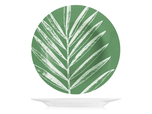 SERVIZIO TAVOLA 18 PZ PORCELLANA MINT FOLIAGE - H&H