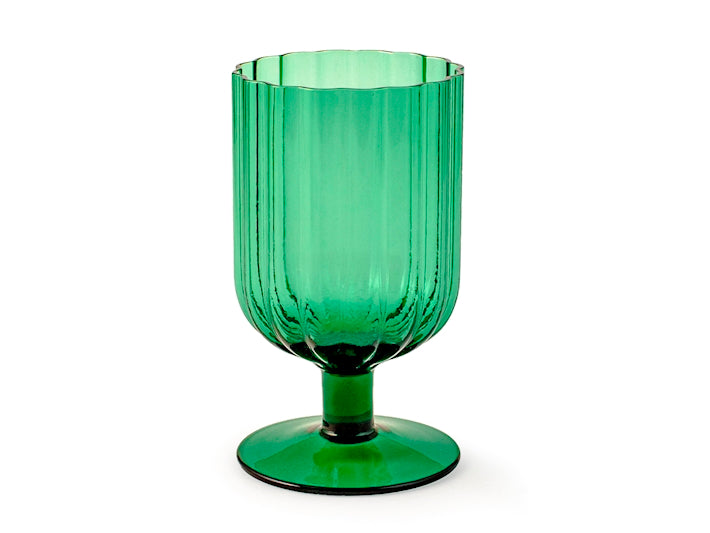CONFEZIONE DA 6 CALICI VETRO MARGARET VERDE 33 CL - H&H