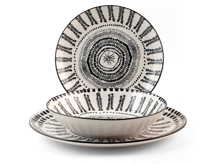 SERVIZIO TAVOLA 18 PZ PORCELLANA COUPE VOYAGE H&H