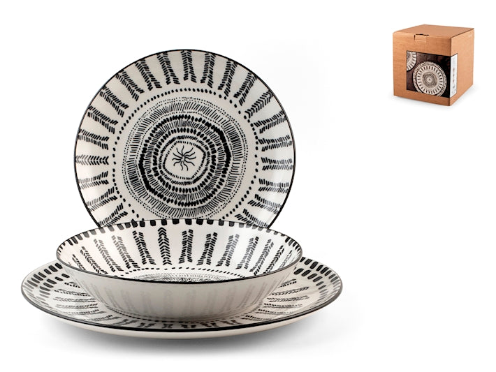 SERVIZIO TAVOLA 18 PZ PORCELLANA COUPE VOYAGE H&H