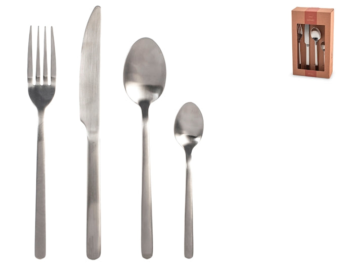 SERVIZIO POSATE 24 PZ INOX SATINEE - H&H