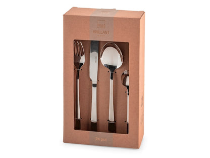 SERVIZIO POSATE 24 PZ INOX BRILLANT - H&H