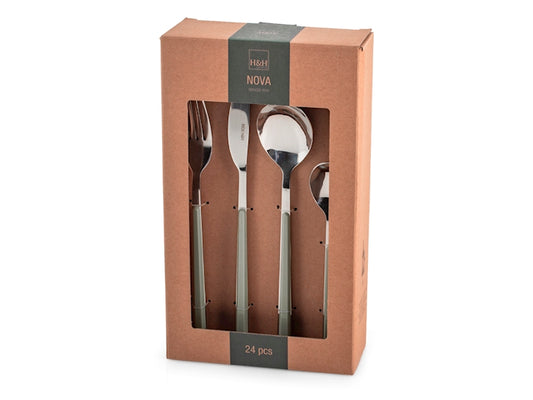 SERVIZIO POSATE 24 PZ INOX NOVA VERDE - H&H