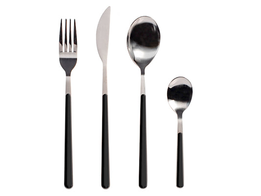 SERVIZIO POSATE 24 PZ INOX NOVA NERO - H&H