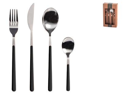 SERVIZIO POSATE 24 PZ INOX NOVA NERO - H&H