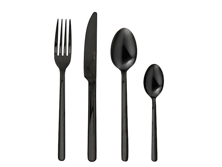 SERVIZIO POSATE 24 PZ INOX AURUM NERO - H&H