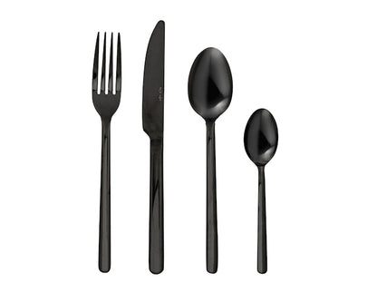 SERVIZIO POSATE 24 PZ INOX AURUM NERO - H&H