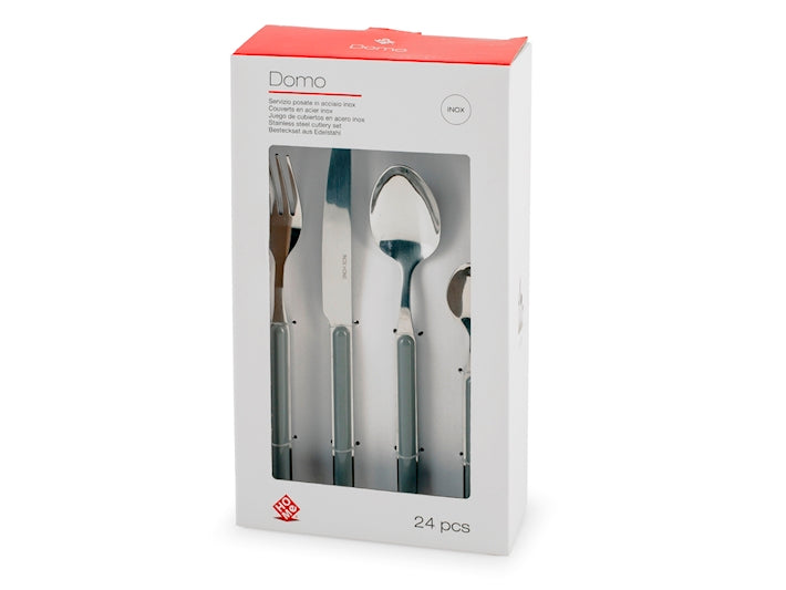 SERVIZIO POSATE 24 PZ INOX DOMO GRIGIO - HOME