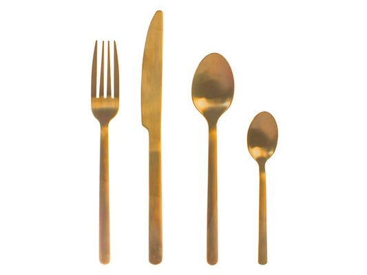 SERVIZIO POSATE 24 PZ INOX PULSE ORO - H&H